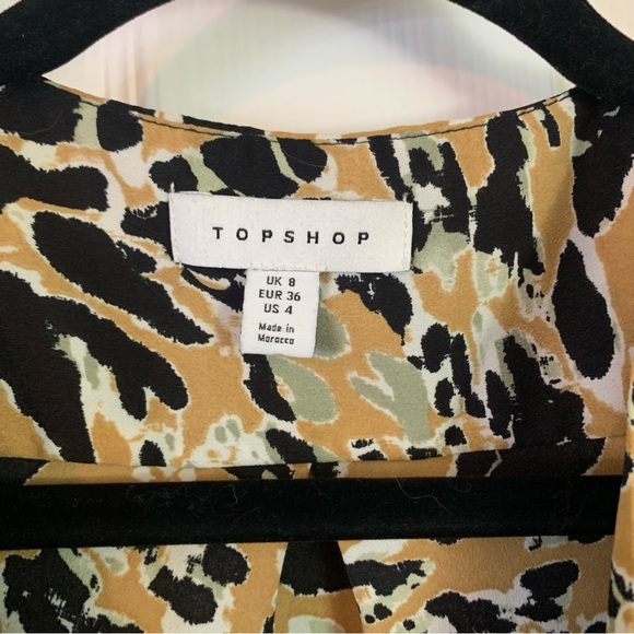 Topshop Leopard Print Wrap Dress, size 4 - Picture 3 of 11